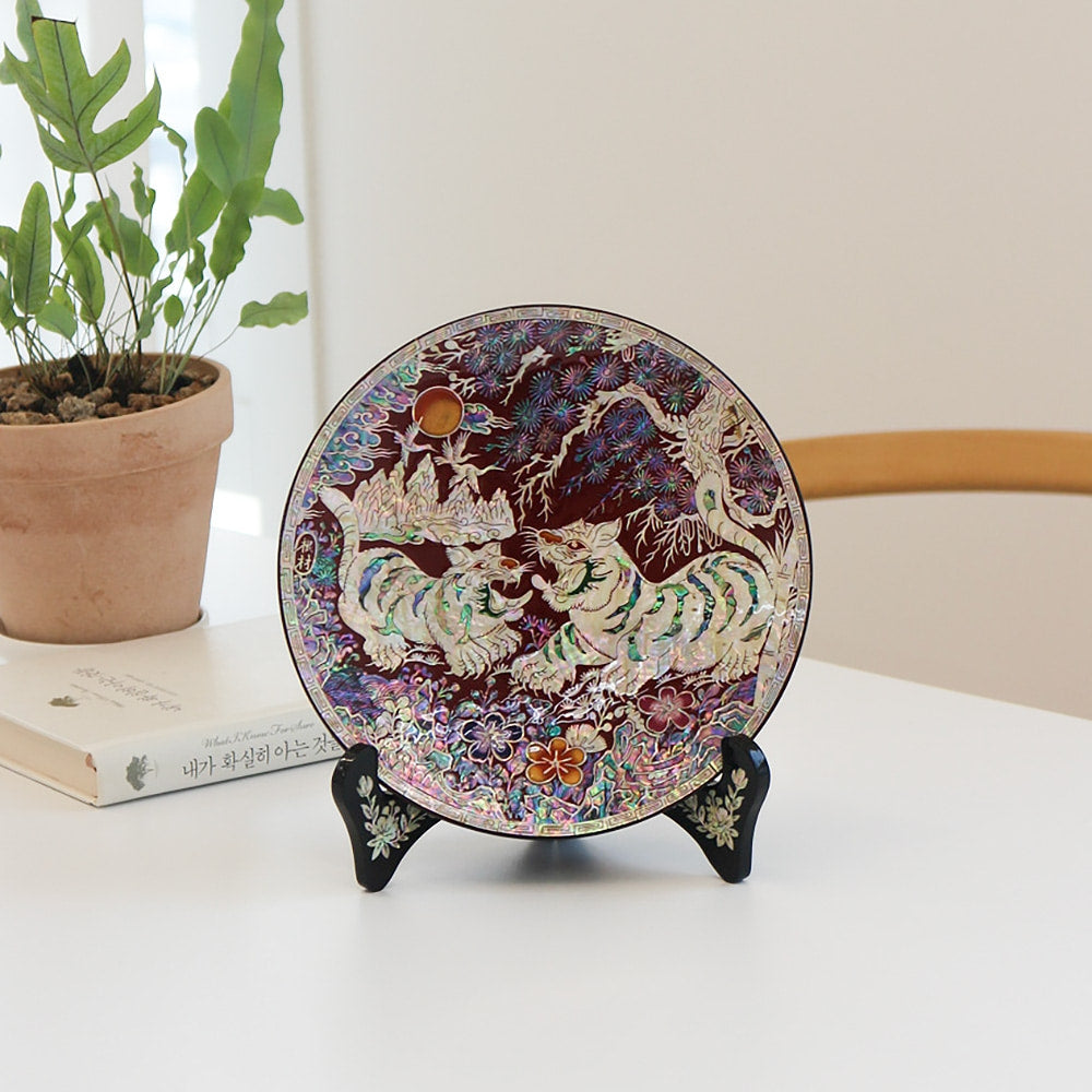 Masterpiece Najeon Tiger Mini Tray (Master Artisan Kim Young-man)