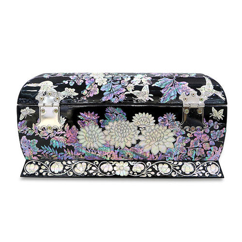 Hydrangea 2-Tier Left Jewelry Box (Black)- by Park In-ho