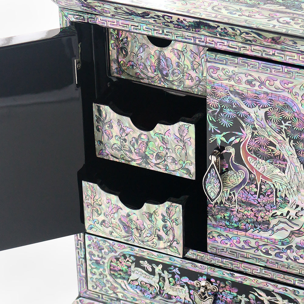 Najeonchilgi Ten Symbols of Longevity Drawer Mother of Pearl Jewelry Box (Large)