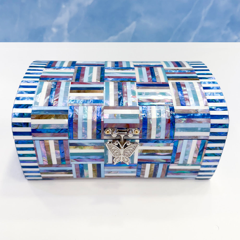 Rainbow 2-Tier Najeonchilgi Jewelry Box, 18 cm by Park In-ho