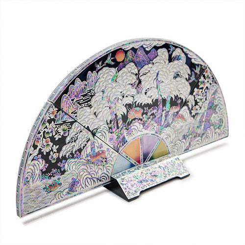 Large Najeon Chilgi Mother of Pearl Folding Screen by 오명호 - DE0011