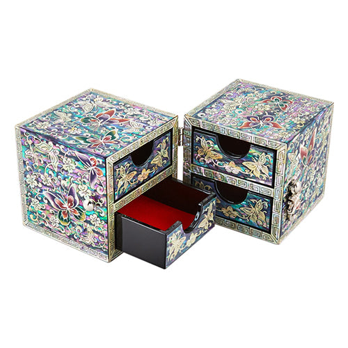 Butterfly Double LiddedJewelry Box (Medium, Small) - Oh Myung - Ho
