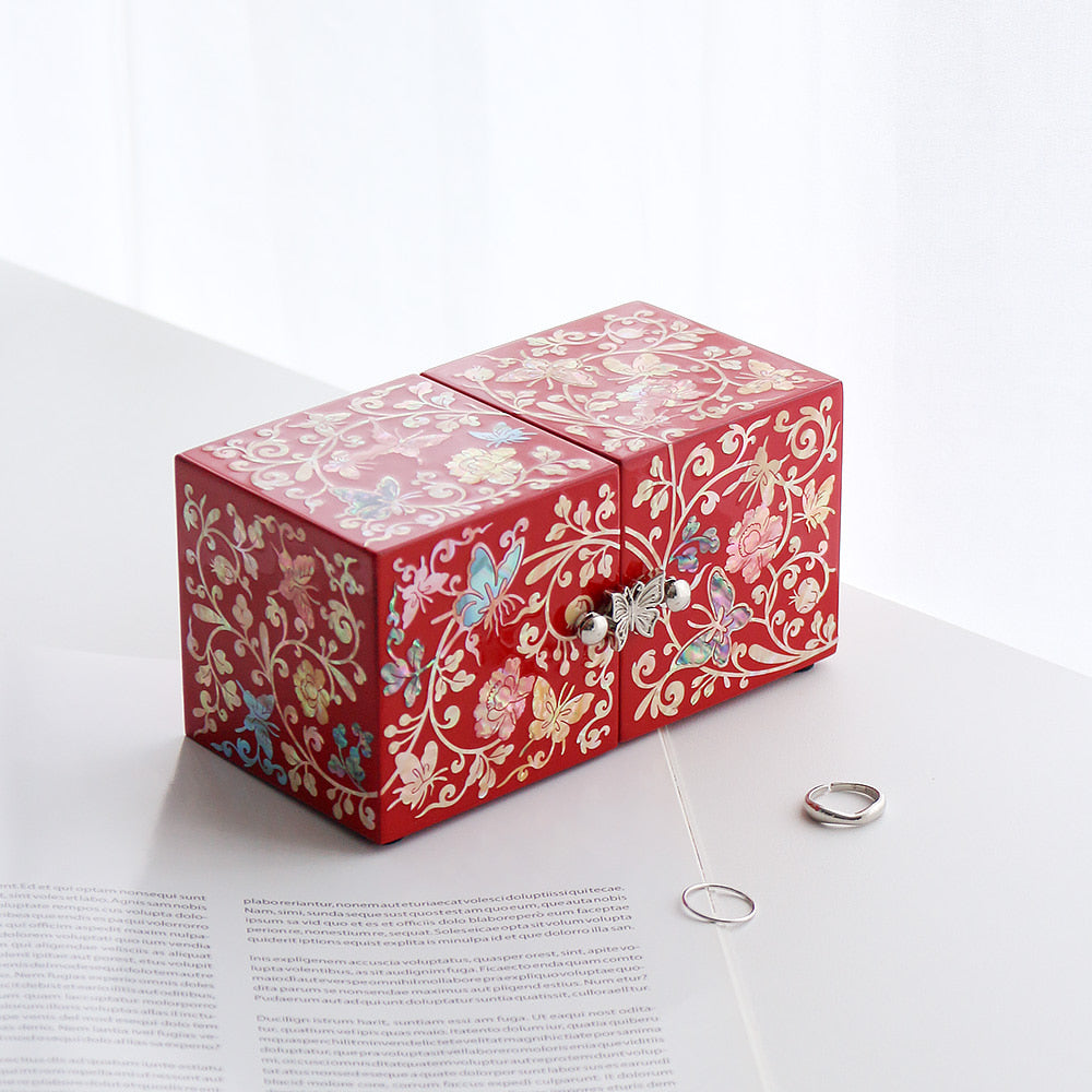 Najeonchilgi Vivid Butterfly Mini Mother of Pearl Double-Lidded