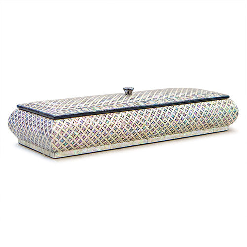 Good Luck Seven Treasures Motif Mother of Pearl Cutlery Case & Mother of Pearl Multi-Purpose Box - by by Park In-ho