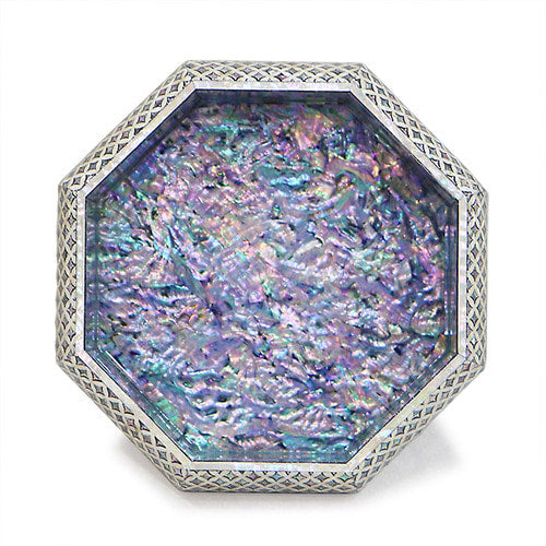 Premium Najeonchilgi Lacquerware Seven Treasures Motif (Good Luck) Octagonal 다용도 Mother of Pearl Jewelry Box - by by Park In-ho