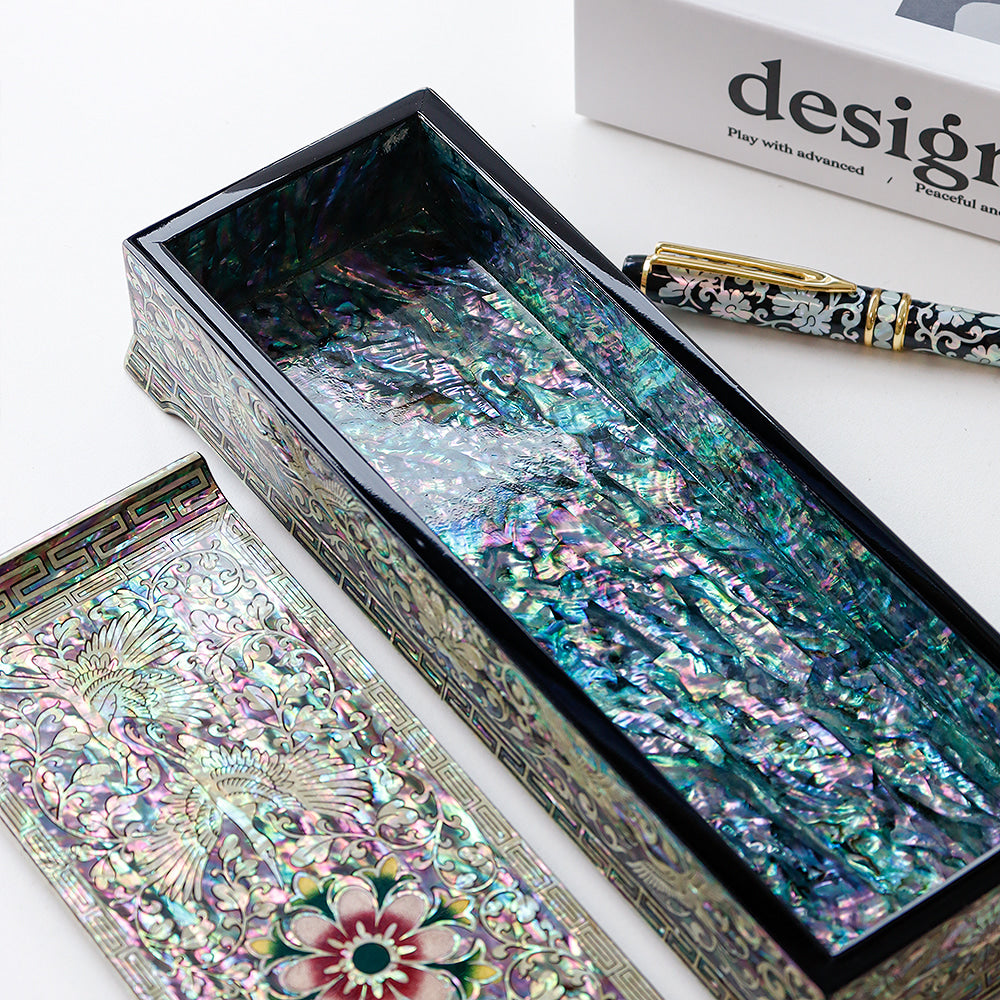 Premium Najeon Flower Arabesque Seonbi Scholar Scholar's Pen Case