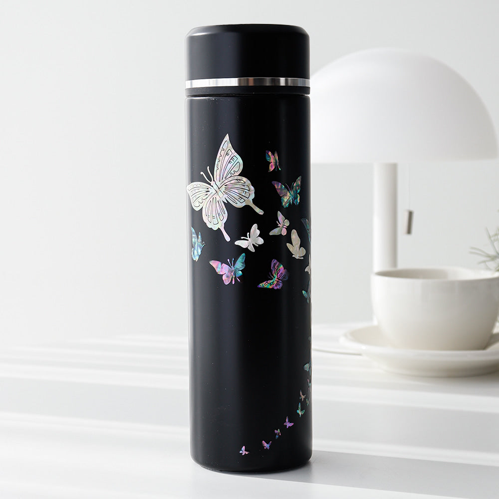 Najeonchilgi Modern Butterfly Stainless Steel Mother of Pearl Tumbler 500ml