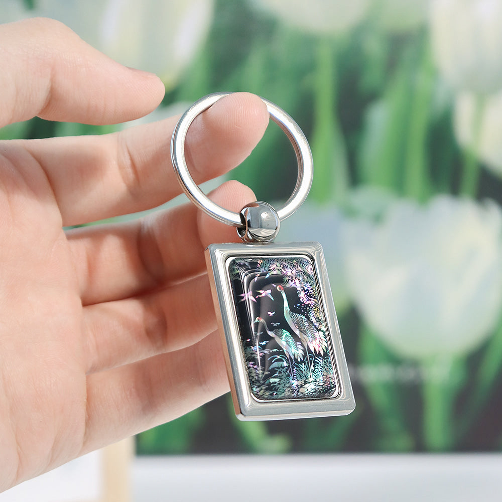 Najeonchilgi Mother of Pearl Keyring Keyring (Square)N