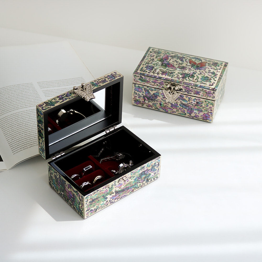 Najeonchilgi Painted Mini Mother of Pearl Jewelry Box 13., 5 cm
