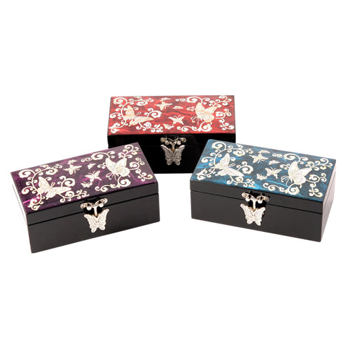 [Butterfly]Ring Holder Straight - Sided Jewelry Box (Red/Blue/Purple)