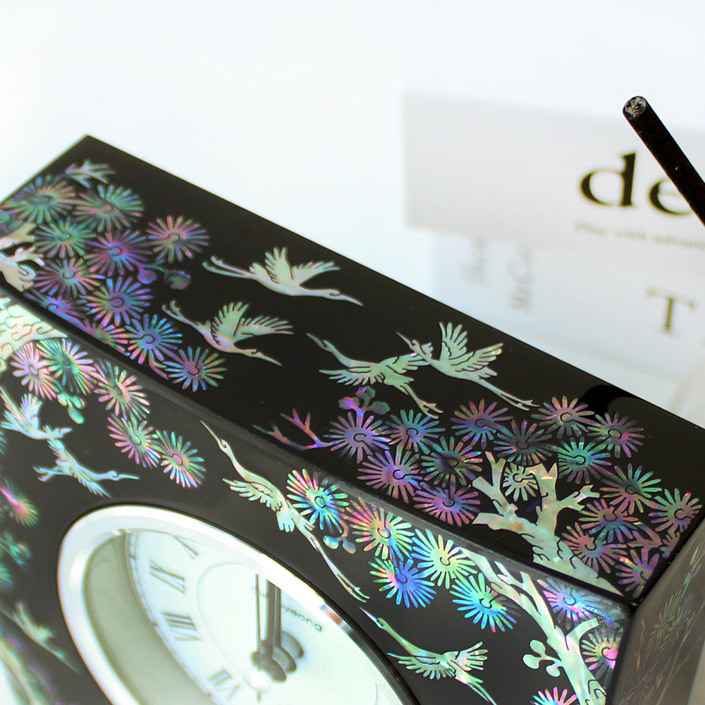 Najeonchilgi Longevity Crane Desk Dragon Clock