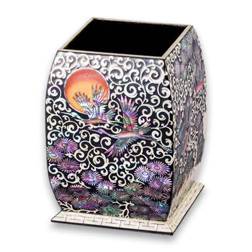 Najeon Chilgi Mother of Pearl Pen & Pencil Holder — Pine & Crane - OF0038