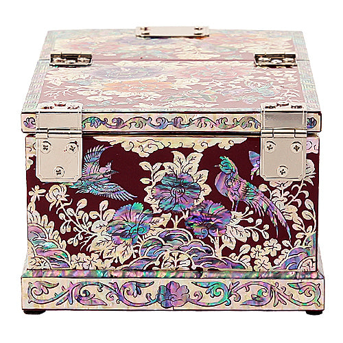 Peony 1-TierDrawer VanityJewelry Box (Red) Small