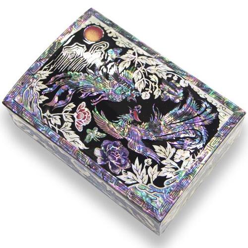 Najeon Chilgi Mother of Pearl Business Card Holder — Pine & Crane by 오명호 - OF0010