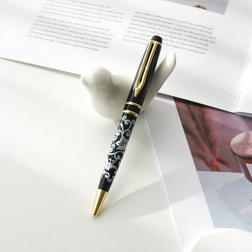 Premium Mother of Pearl Pen (Plum & Butterfly)