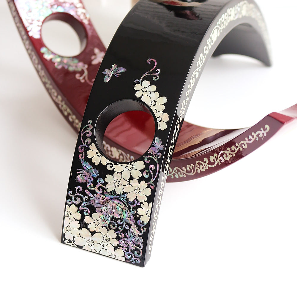 Premium Najeonchilgi Mother of Pearl Wine Holder Deluxe (Butterfly) (Master Artisan Jang Tae-bok)