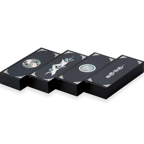 Najeon Chilgi Mother of Pearl Pen & Pencil Holder — Double Cranes - OF0031