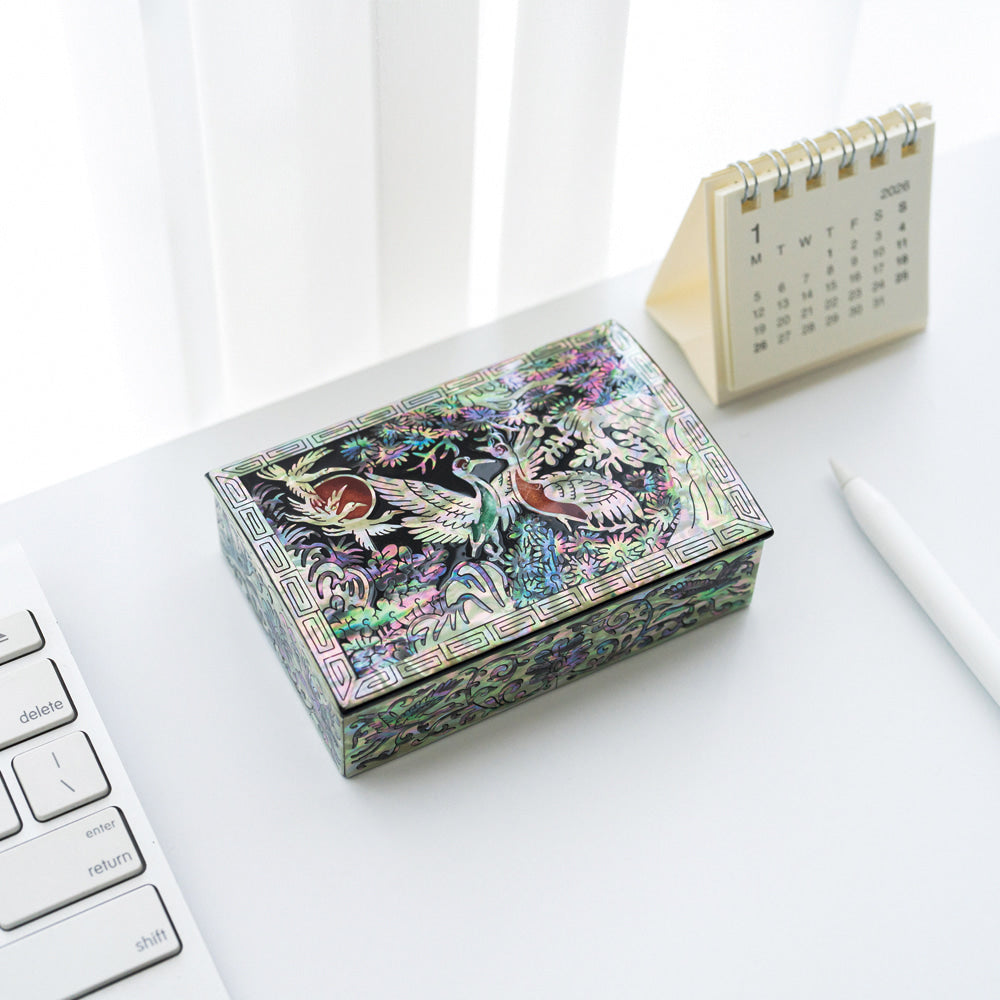 Najeon Chilgi Mother of Pearl Business Card Holder — Pine & Crane - OF0002