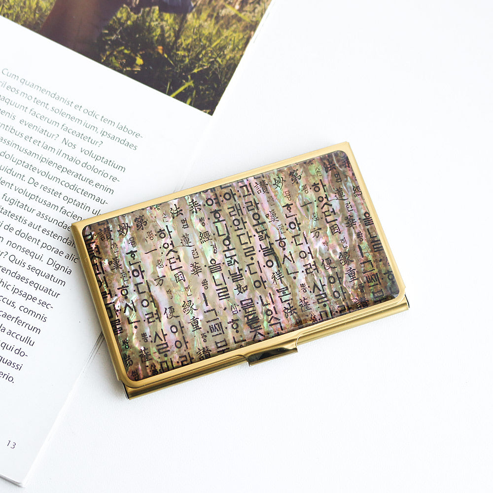 Najeonchilgi Gold Mother of Pearl Business Card Case N