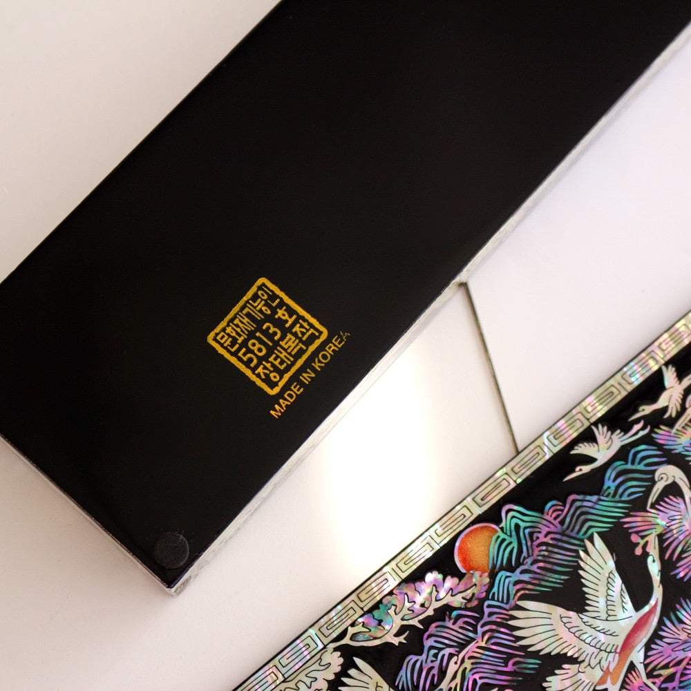 Najeon Pen Case New Pine & Crane Black, 22 cm