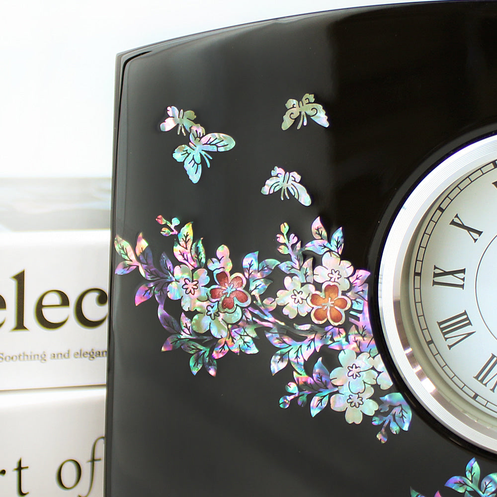 Najeonchilgi Plum Blossom Desk Dragon Mother of Pearl Clock