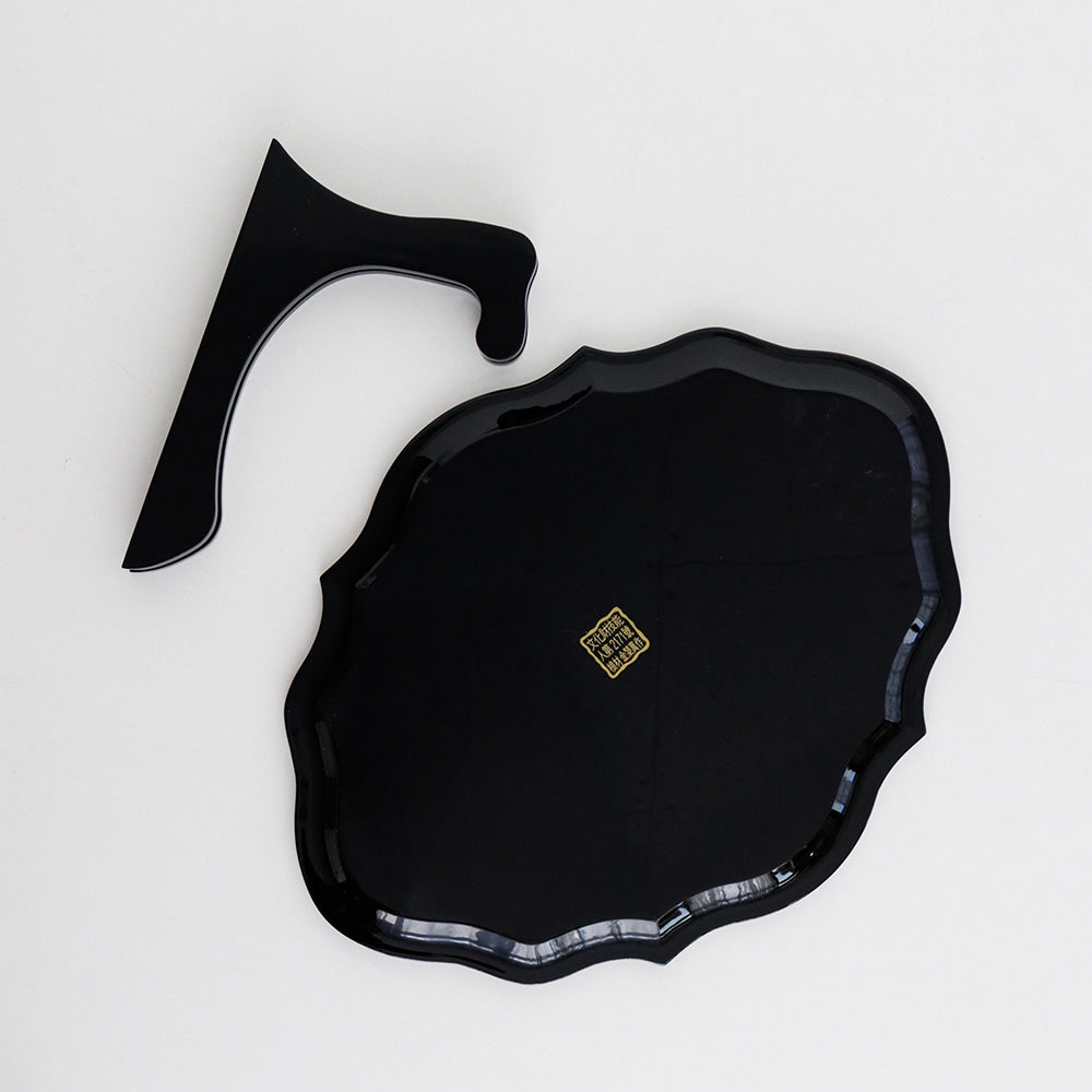 Masterpiece Najeon White Peacock Oval Tray Stand, 39 cm (Master Artisan Kim Young-man)