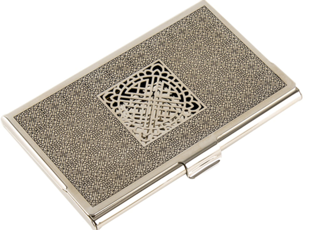 Medium Metal Business Card Case (Gold) - OF0134