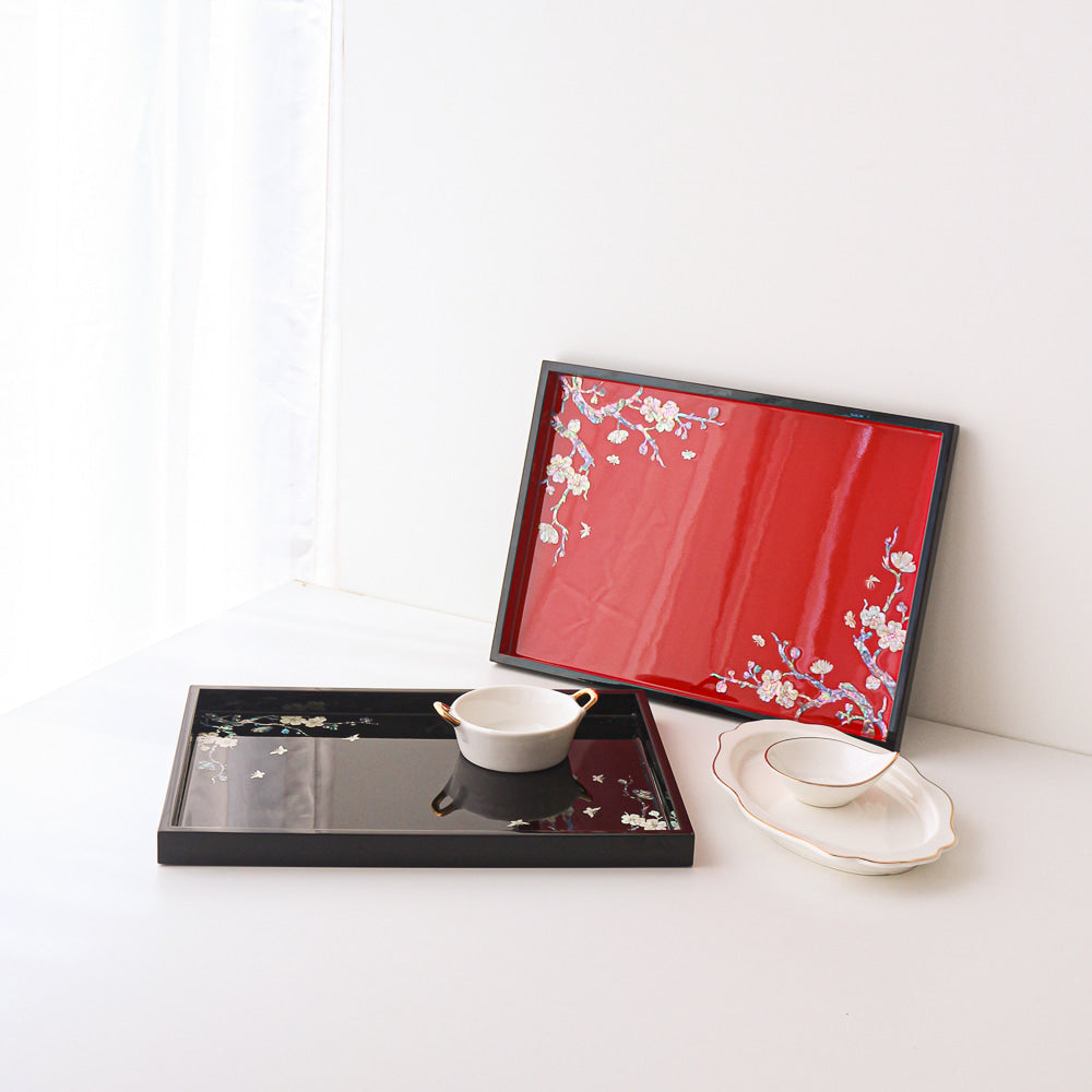 Najeonchilgi Plum Blossom Mother of Pearl Tray