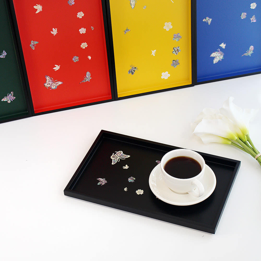 Color Najeonchilgi Mother of Pearl Tray Ottchil Lacquer Tray