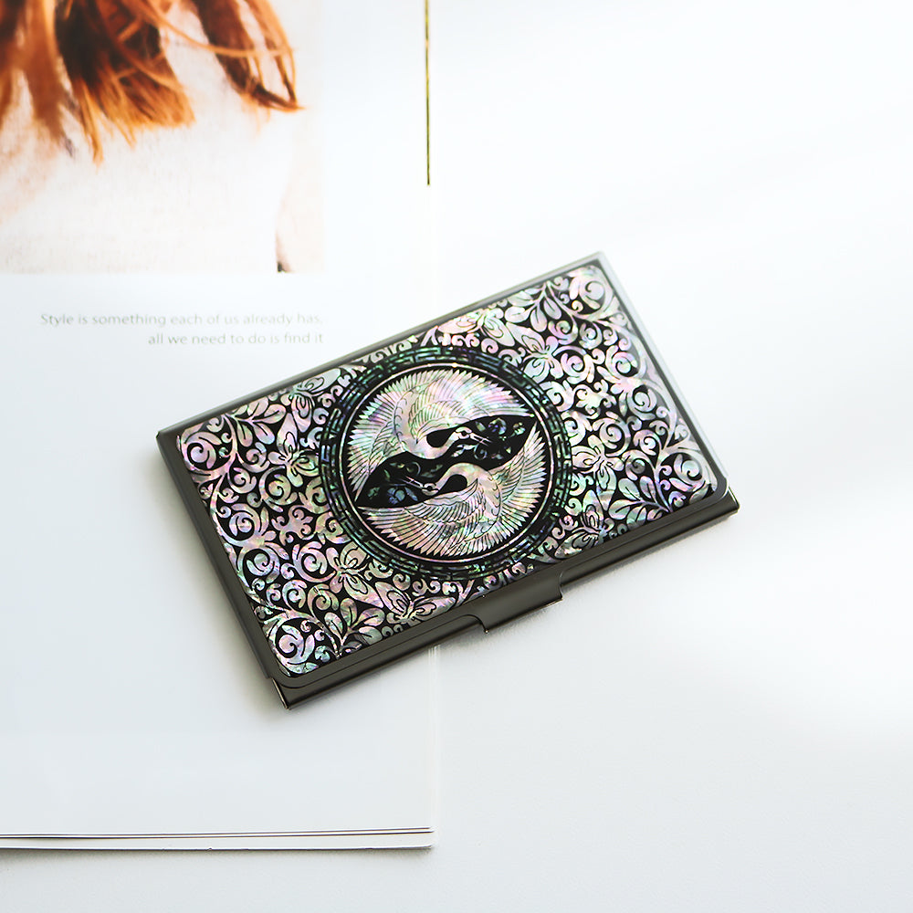 Najeonchilgi Black Mother of Pearl Business Card Case N