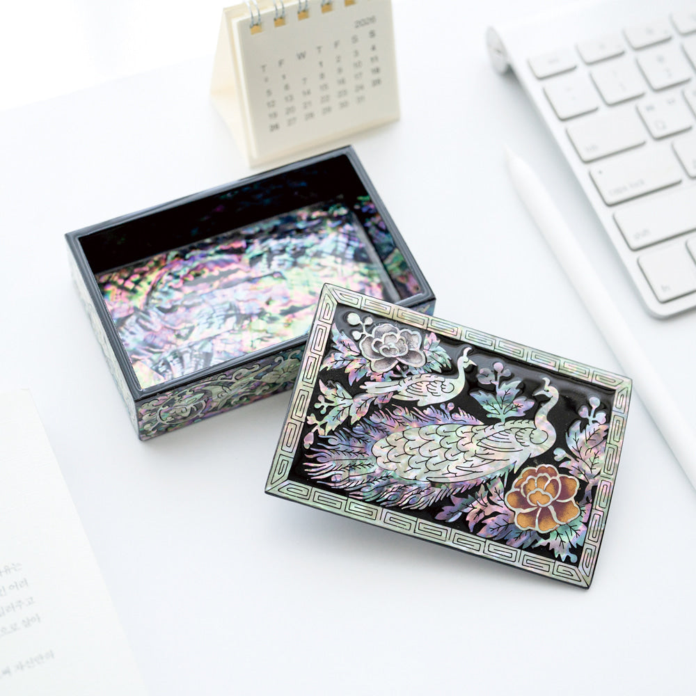 Najeon Chilgi Mother of Pearl Business Card Holder — Pine & Crane - OF0002