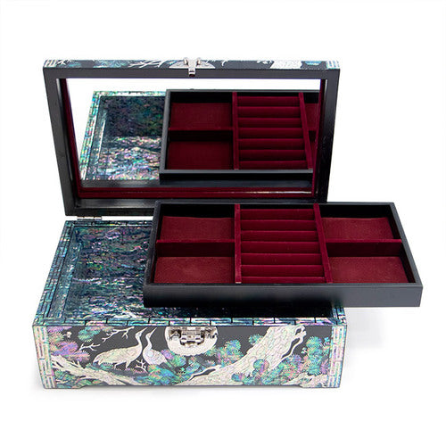 Crane & Pine 1-Drawer Vanity Jewelry Box (Red)