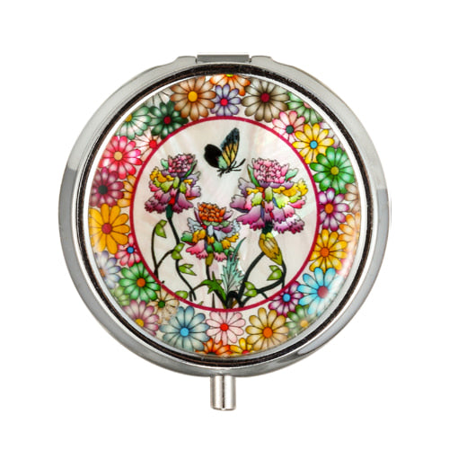 Portable Mother of Pearl Pill Case, Portable Jewelry Case (Large Size, Small Size)