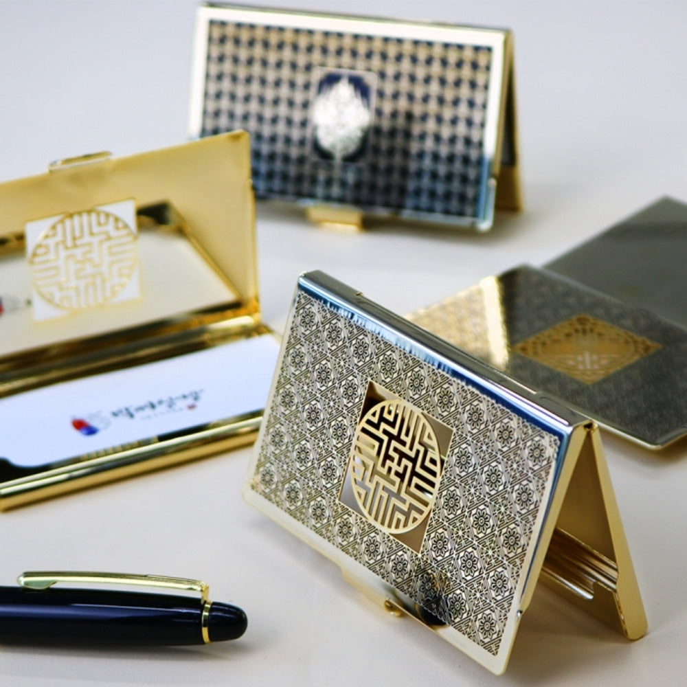 Premium Metal Glossy Gold Business Card Case