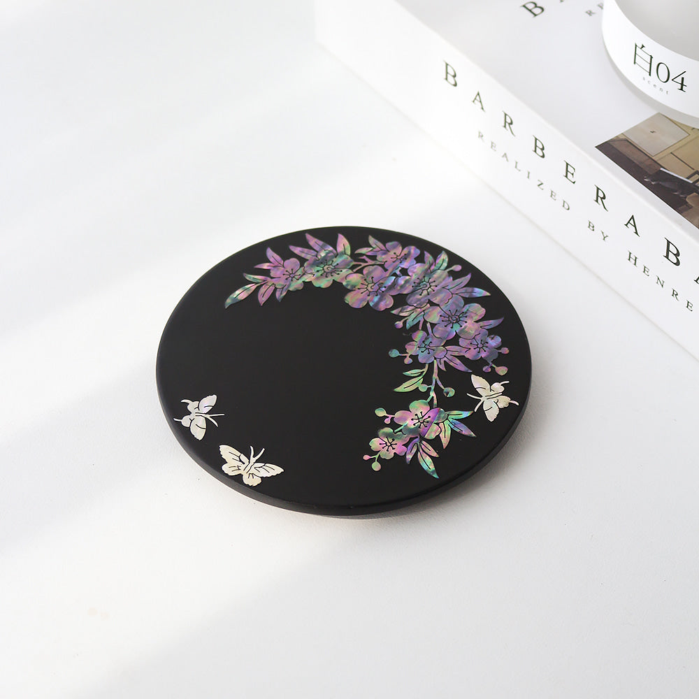 Najeonchilgi Round Mother of Pearl Coaster 1p