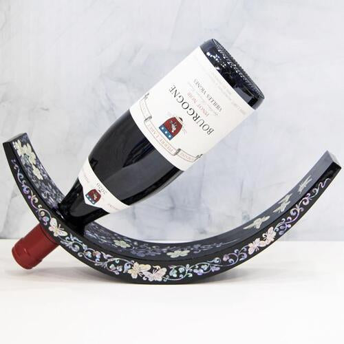 Mother of Pearl Wine Bottle Holder — Najeon Chilgi Lacquerware (Free Bojagi Wrap) - DE0122