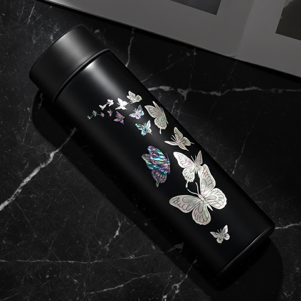 Najeonchilgi Butterfly Garden Stainless Steel Mother of Pearl Tumbler 500ml