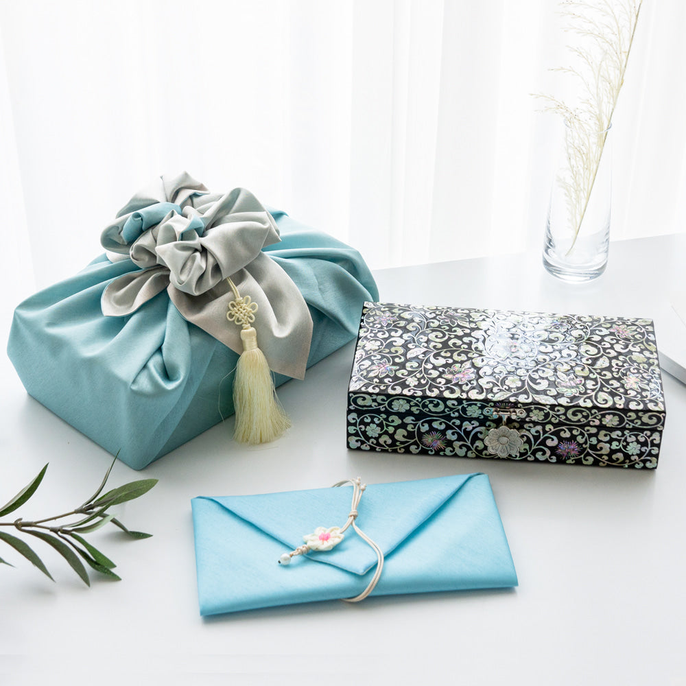 Wedding Gift Mother of Pearl Box Crane & Pine Arabesque Mother of Pearl Jewelry Box 23 Cm Cash Gift Box Najeonchilgi Lacquerware Jewelry Box Gift for International Customers