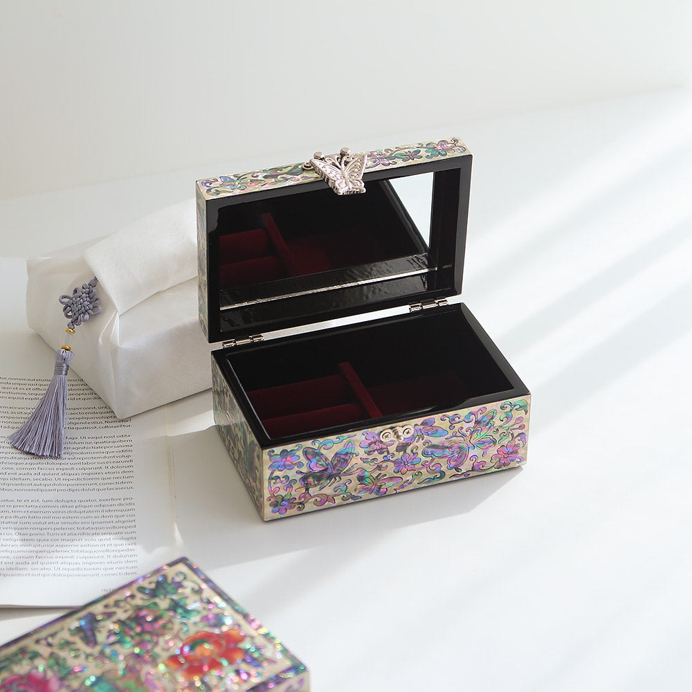Najeonchilgi Painted Mini Mother of Pearl Jewelry Box 13., 5 cm