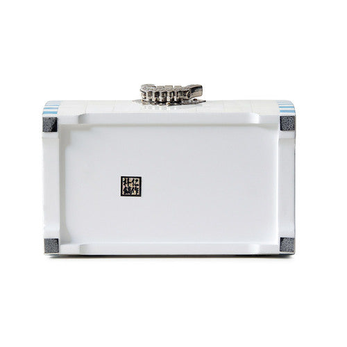 White Pearl Rounded 2-Tier Najeonchilgi Jewelry Box, 18 cm by Park In-ho