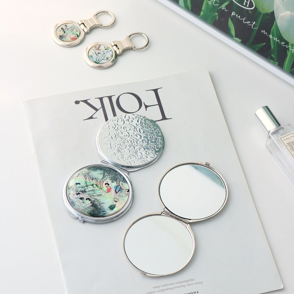 2-Piece Set: Najeon Hand Mirror Keyring Set A