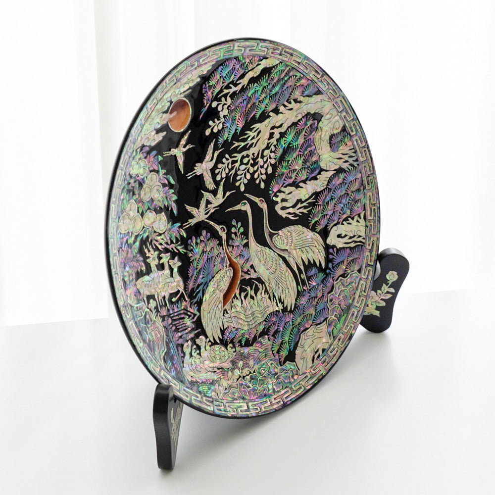 Najeon Chilgi Mother of Pearl Plate & Tray — Sipjangsaeng by Kim Gil-su - DE0042