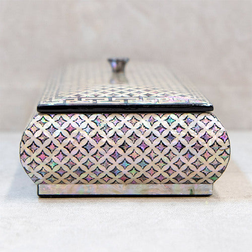 Good Luck Seven Treasures Motif Mother of Pearl Cutlery Case & Mother of Pearl Multi-Purpose Box - by by Park In-ho