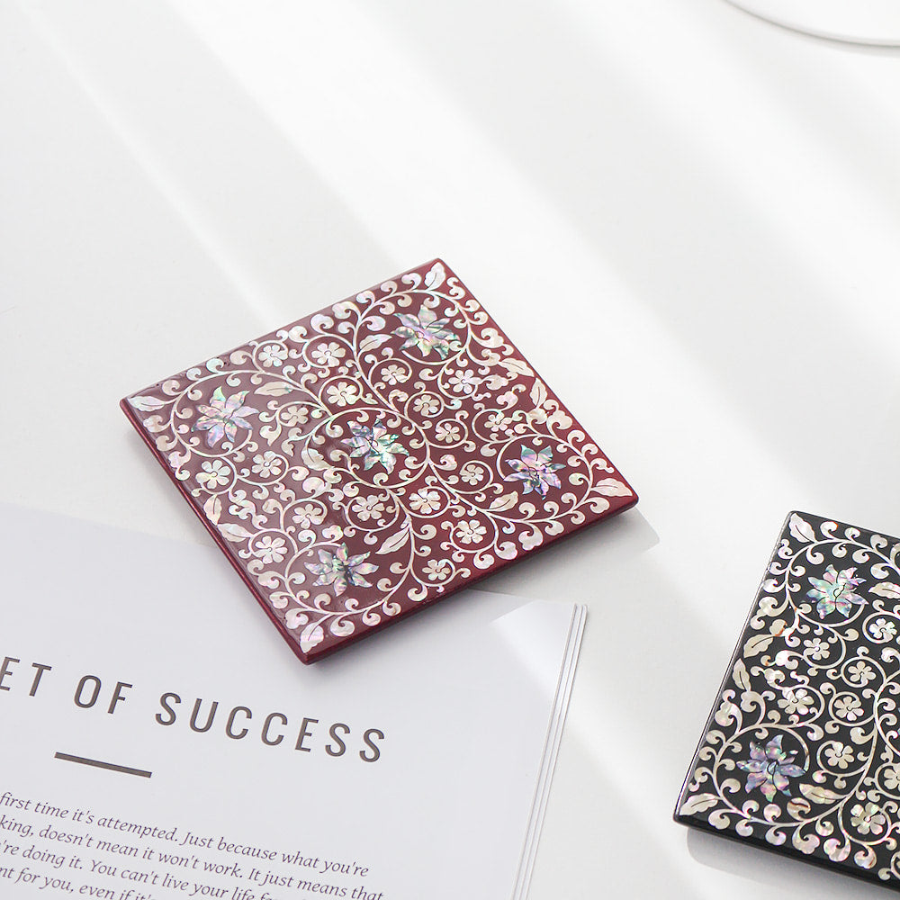 Najeonchilgi Square Mother of Pearl Coaster (Arabesque)