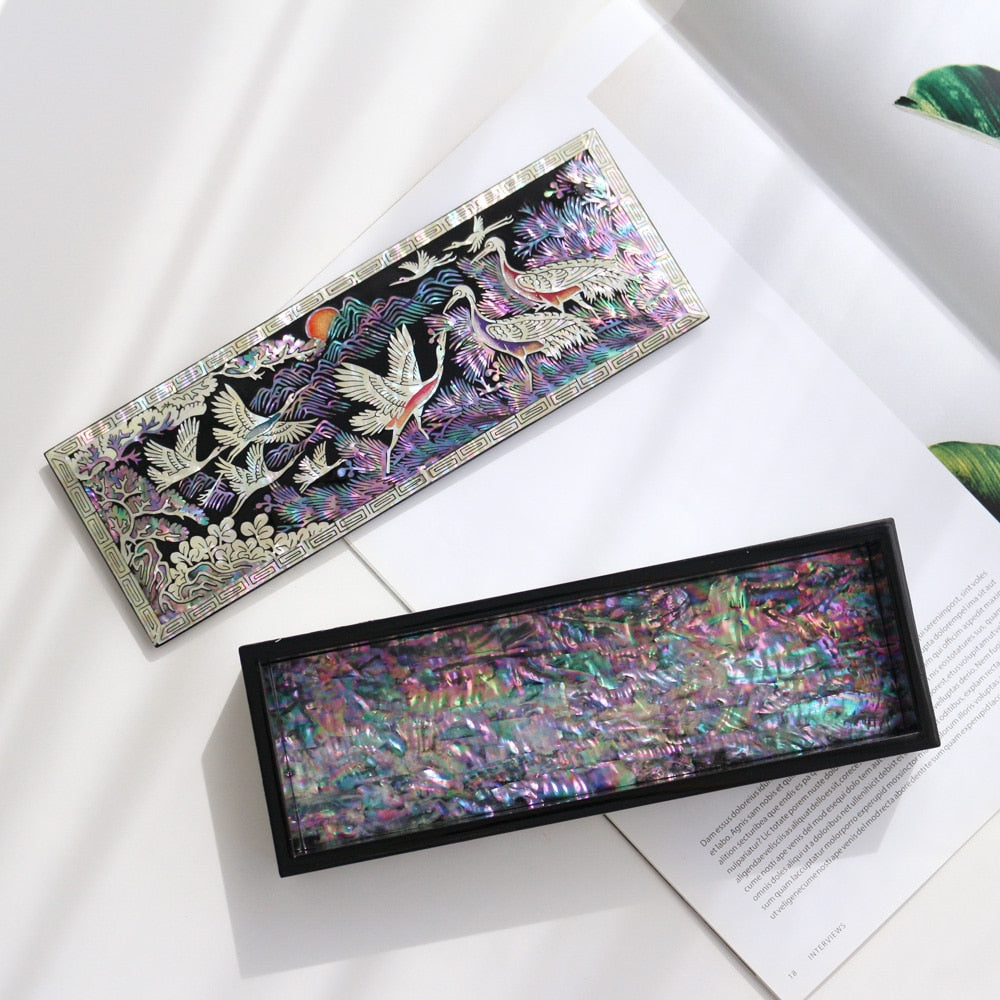 Najeon Pen Case New Pine & Crane Black, 22 cm