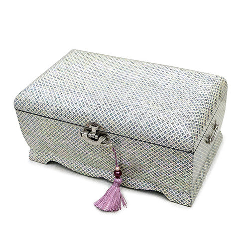 Premium Najeonchilgi lacquerware Peacock Bandaji Chest Drawer Mother of Pearl Jewelry Box (Extra Large, Black Red) - by Jang Tae-bok
