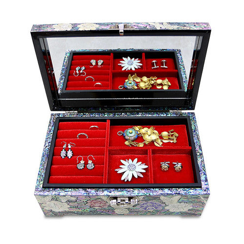 Peacock 2-Tier Najeonchilgi Jewelry Box, Large by Park In-ho