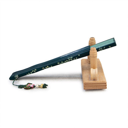 Silk & Ramie Hand Fan (Green) - FN0005