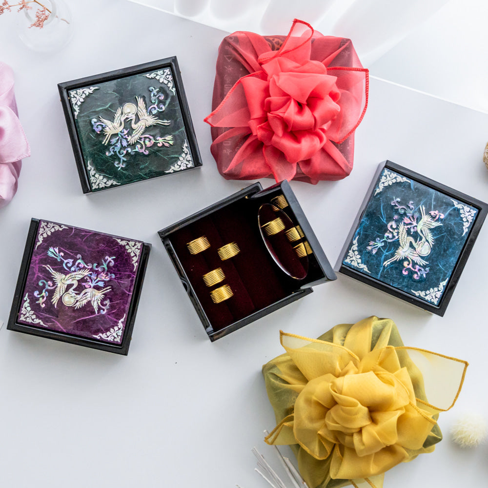 Hanji Mini Ring Storage Mother of Pearl Jewelry Box