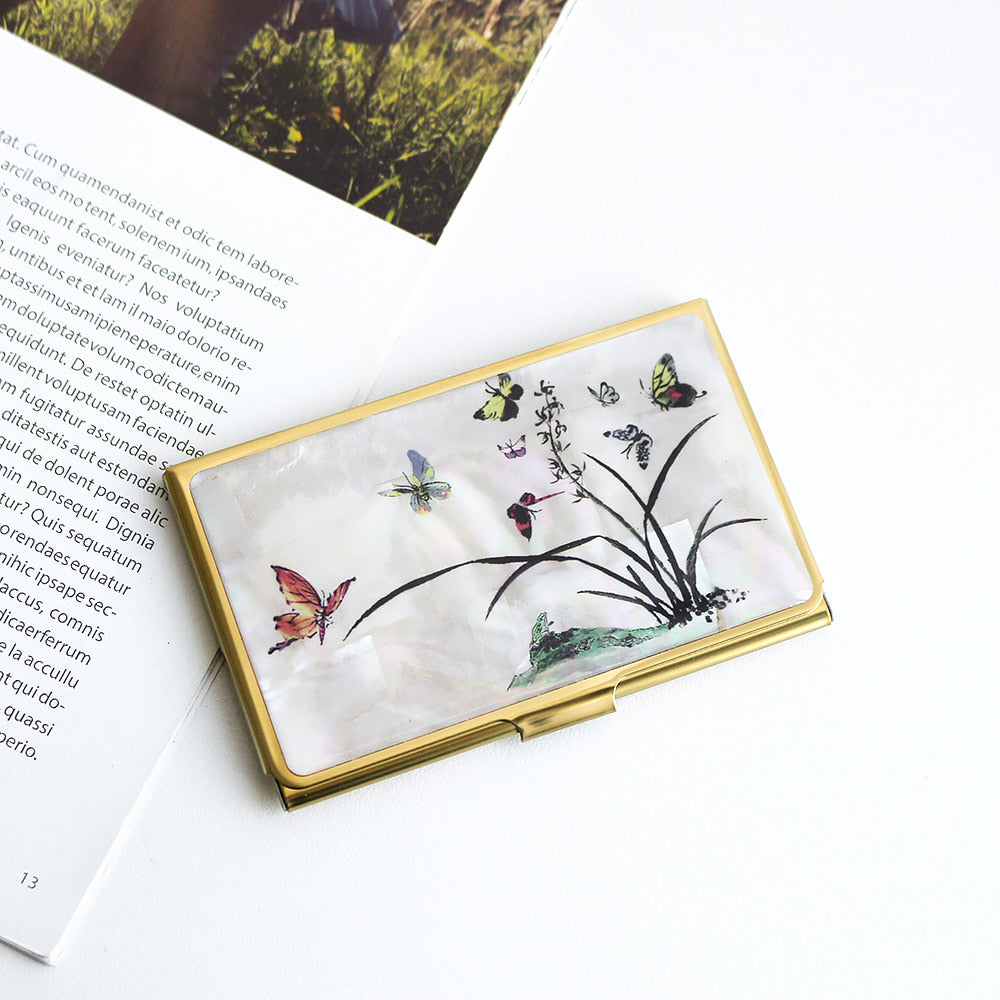 Najeonchilgi Gold Mother of Pearl Business Card Case N